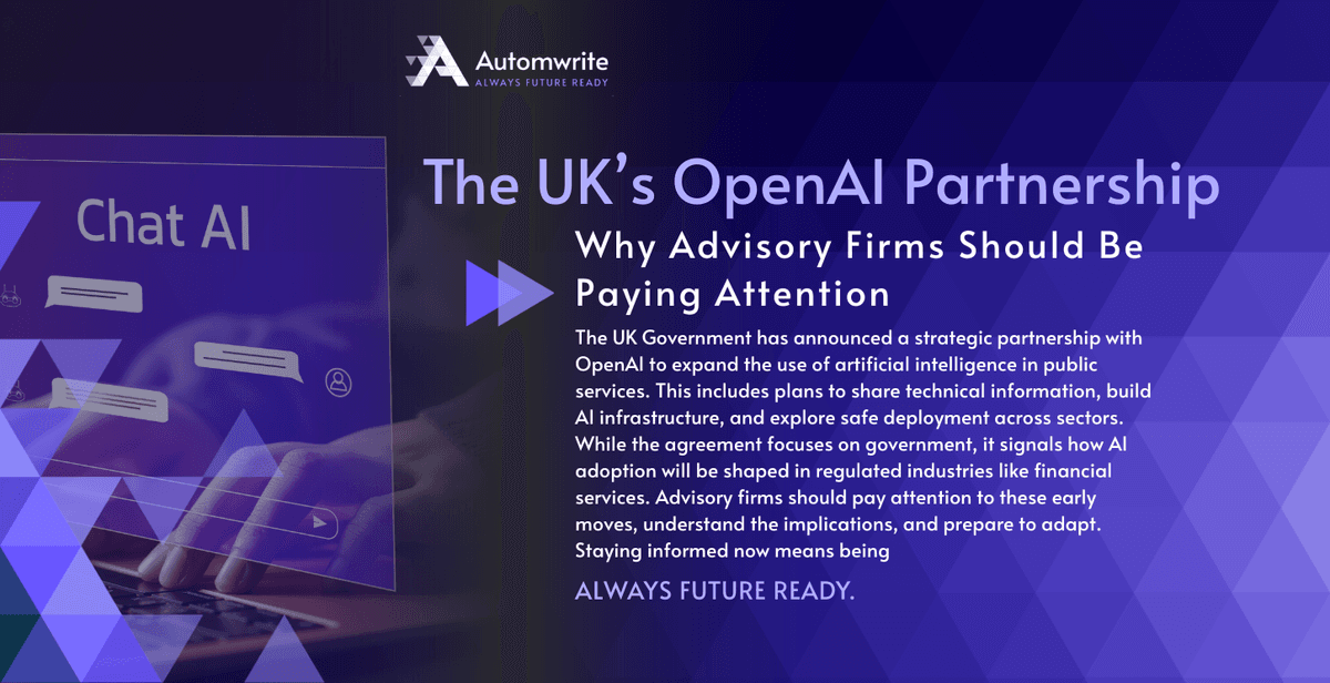 AI for Financial Advisory Firms in Light of the OpenAI UK Partnership