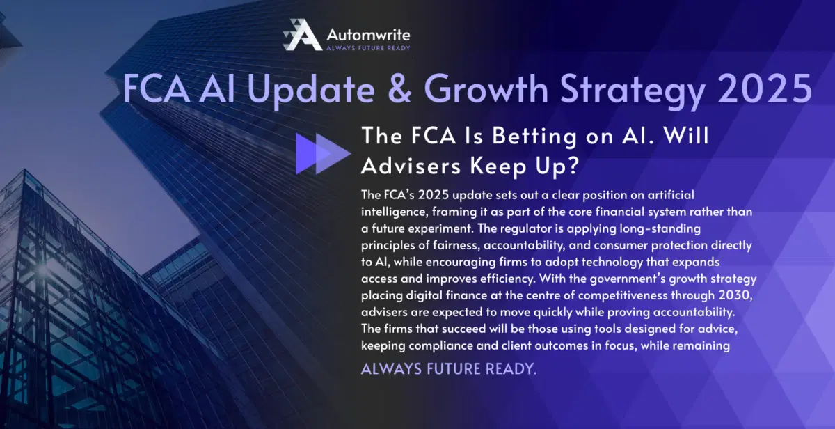 FCA Bets on AI, and Advisers Need to Catch Up
